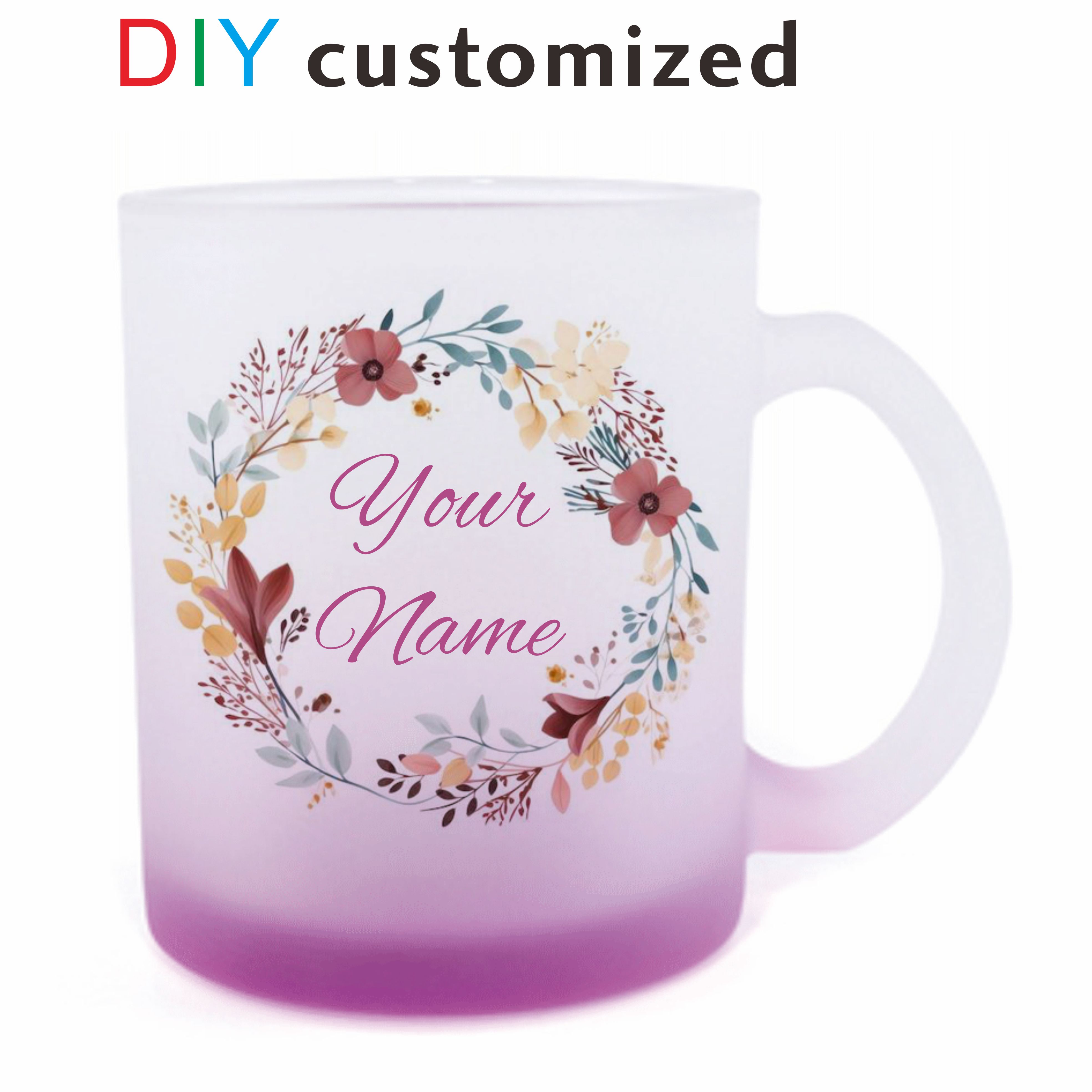 Sublimation Mug White - كوب زجاجي غير لامع مع اسم